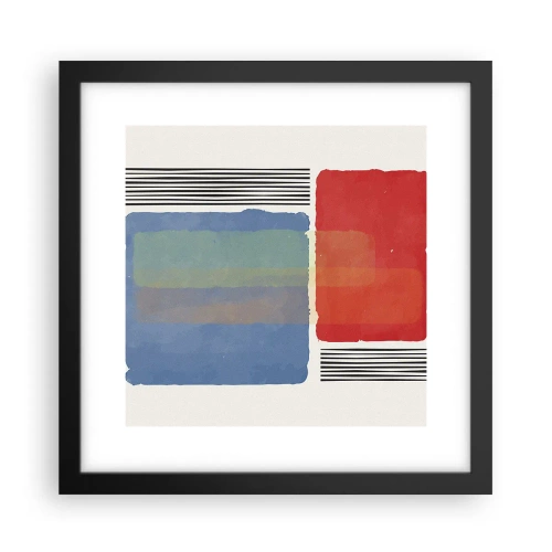 Affiche dans un cadre noir - Poster - Esprit et lettre de la géométrie - 30x30 cm