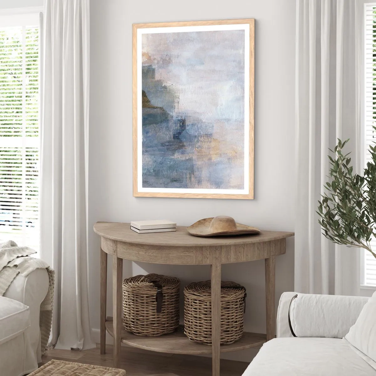 Affiche dans un chêne clair - Poster - Tonalités et accords de couleur - 70x100 cm