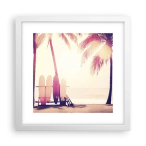 Affiche dans un cadre blanc - Poster - Ca va être une journée magnifique - 30x30 cm