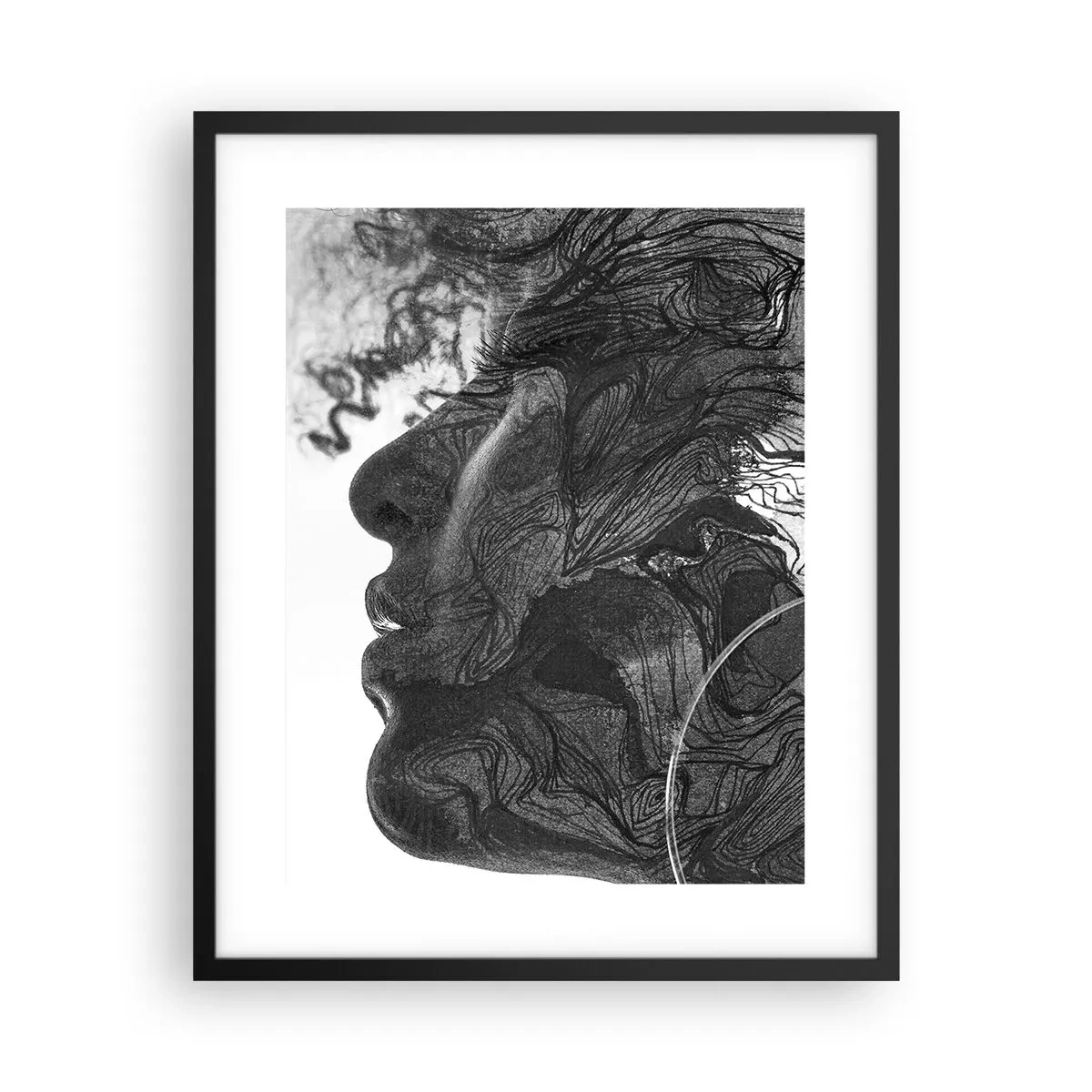 Affiche dans un cadre noir - Poster - Emmêlé dans les rêves - 40x50 cm