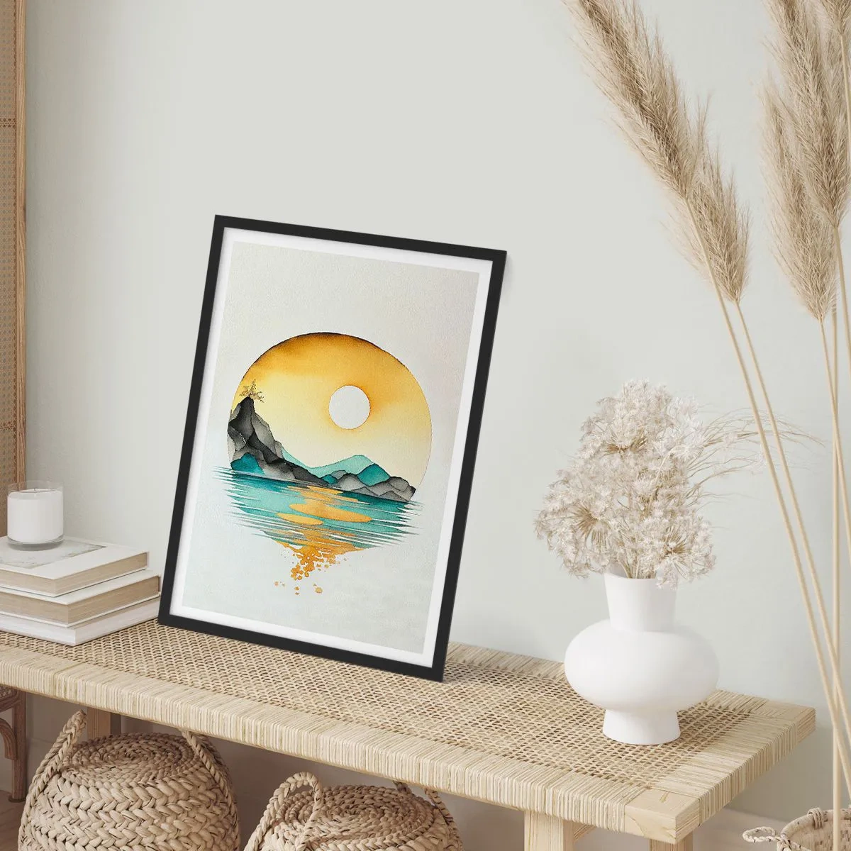 Affiche dans un cadre noir - Poster - Dans le cercle de la beauté - 40x50 cm