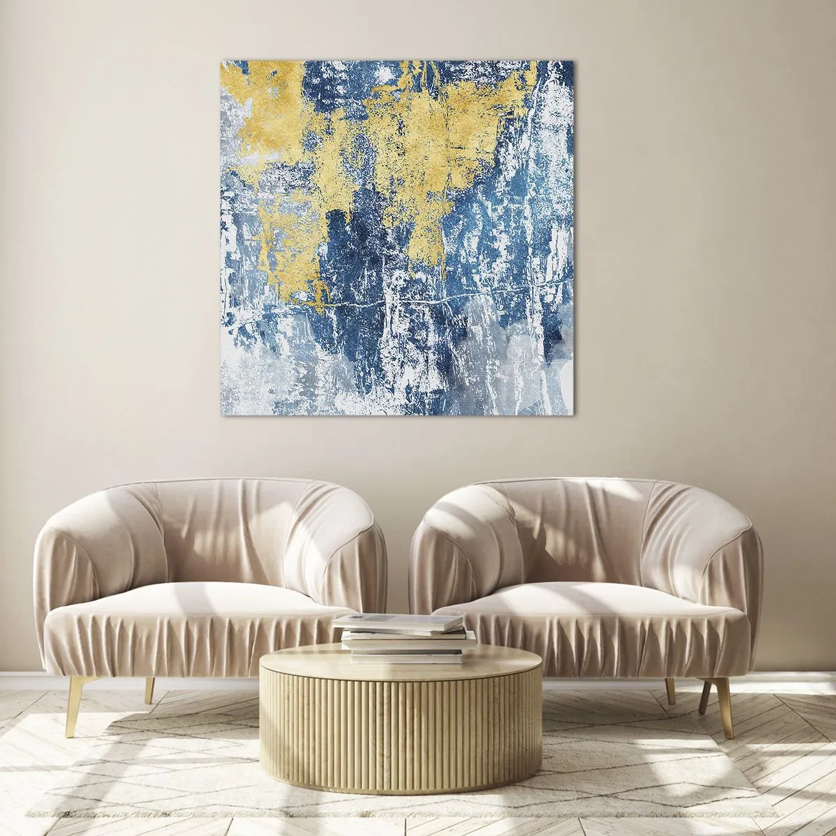 Impression sur verre - Image sur verre - Abstraction du temps - 50x50 cm