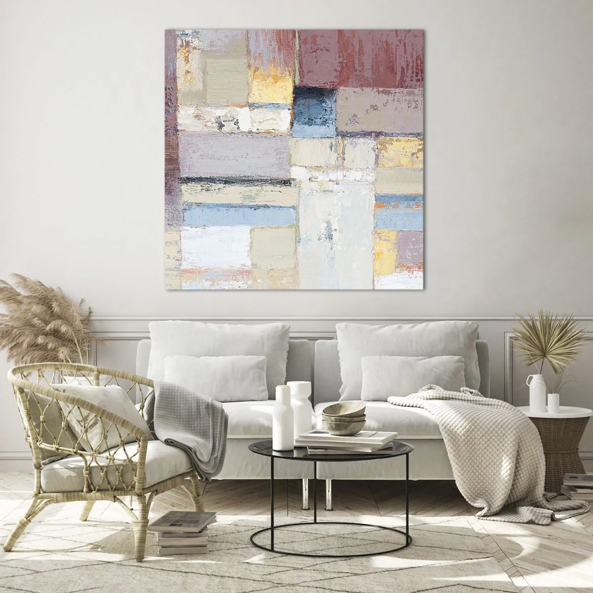 Impression sur verre - Image sur verre - Le calme de la géométrie - 30x30 cm