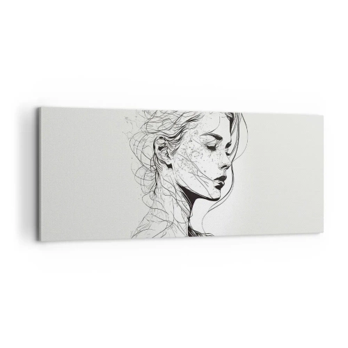 Impression sur toile - Image sur toile - Portrait en pensée - 100x40 cm