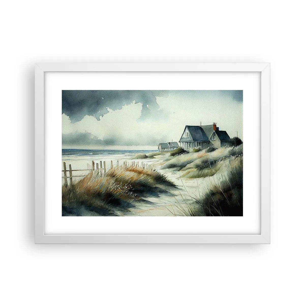 Affiche dans un cadre blanc - Poster - Loin de l'agitation - 40x30 cm