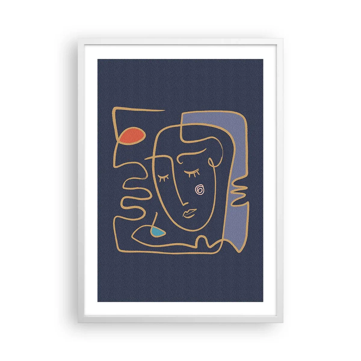 Affiche dans un cadre blanc - Poster - En réflexion - 50x70 cm