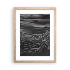 Affiche dans un chêne clair - Poster - Rythme et accent - 30x40 cm