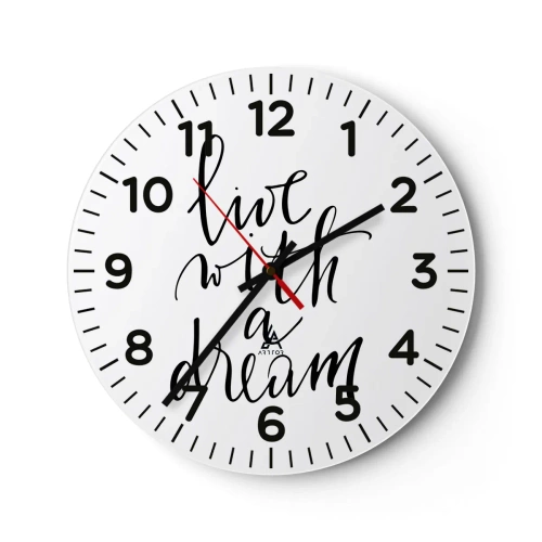 Horloge murale - Pendule murale - Bien sur - 30x30 cm
