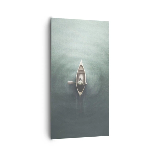 Impression sur toile - Image sur toile - À travers le lac de la lune - 65x120 cm