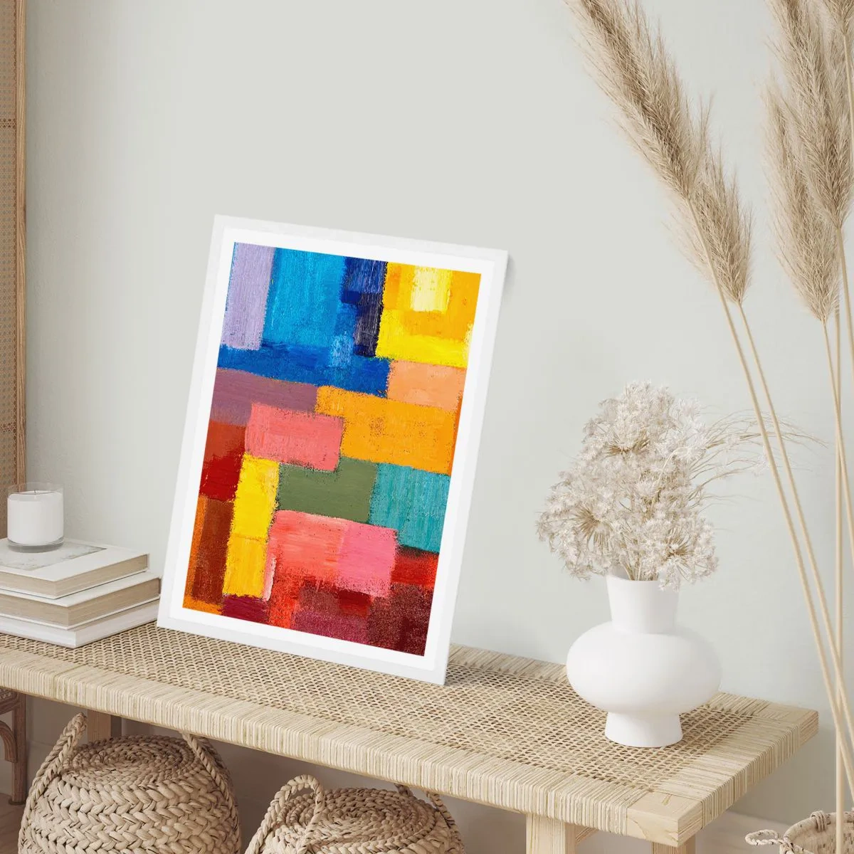 Affiche dans un cadre blanc - Poster - Chacun est différent, tout est coloré - 30x40 cm