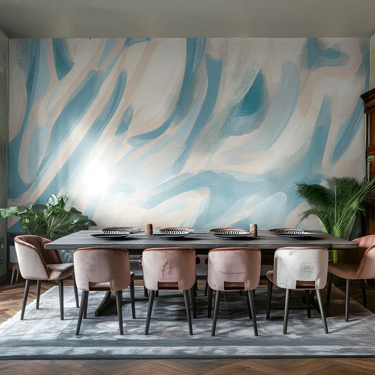 Papier Peint Autocollant Deluxe Sticker - Brise printanière - Morceau, Brillant, Pastel - 400x280 cm