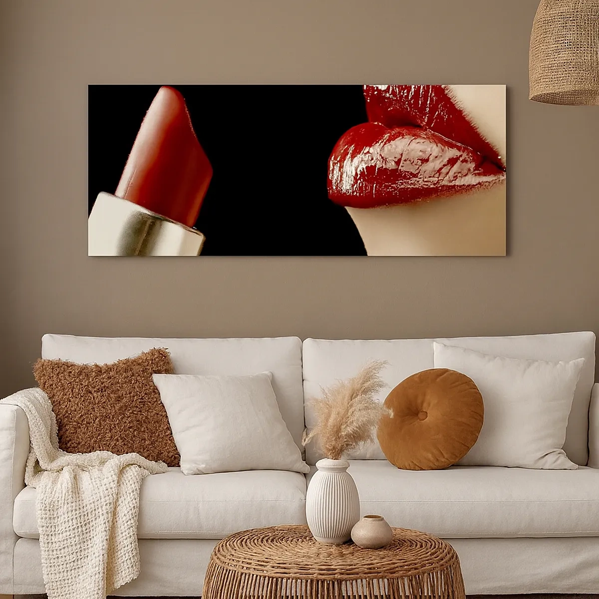 Impression sur toile - Image sur toile - Sensualité et brillance du carmin - 30x30 cm