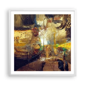 Affiche dans un cadre blanc - Poster - Froid, tiède, chaud - 60x60 cm