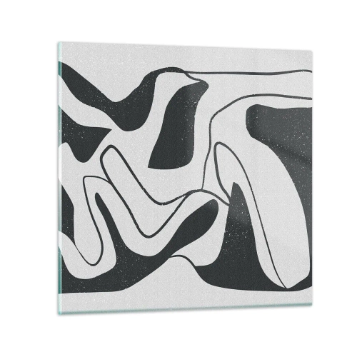 Impression sur verre - Image sur verre - Amusement de labyrinthe abstrait - 30x30 cm