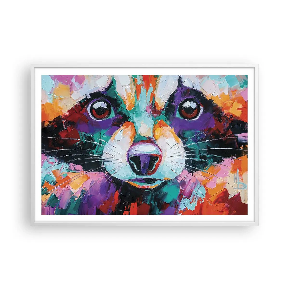 Affiche dans un cadre blanc - Poster - Uniquement de belles émotions - 100x70 cm