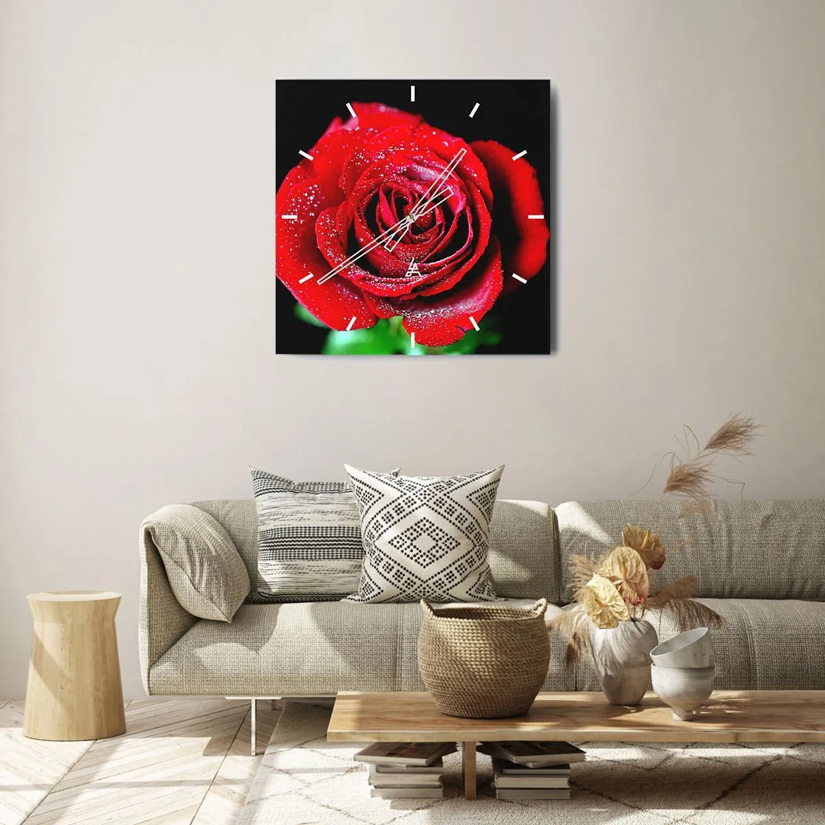 Horloge murale - Pendule murale - C'est ça l'amour - 40x40 cm