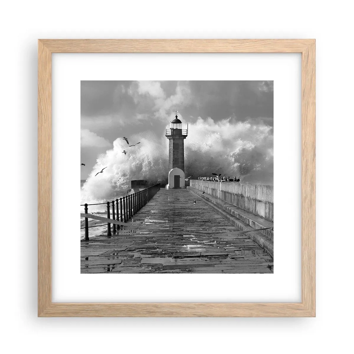 Affiche dans un chêne clair - Poster - Sans peur - 30x30 cm