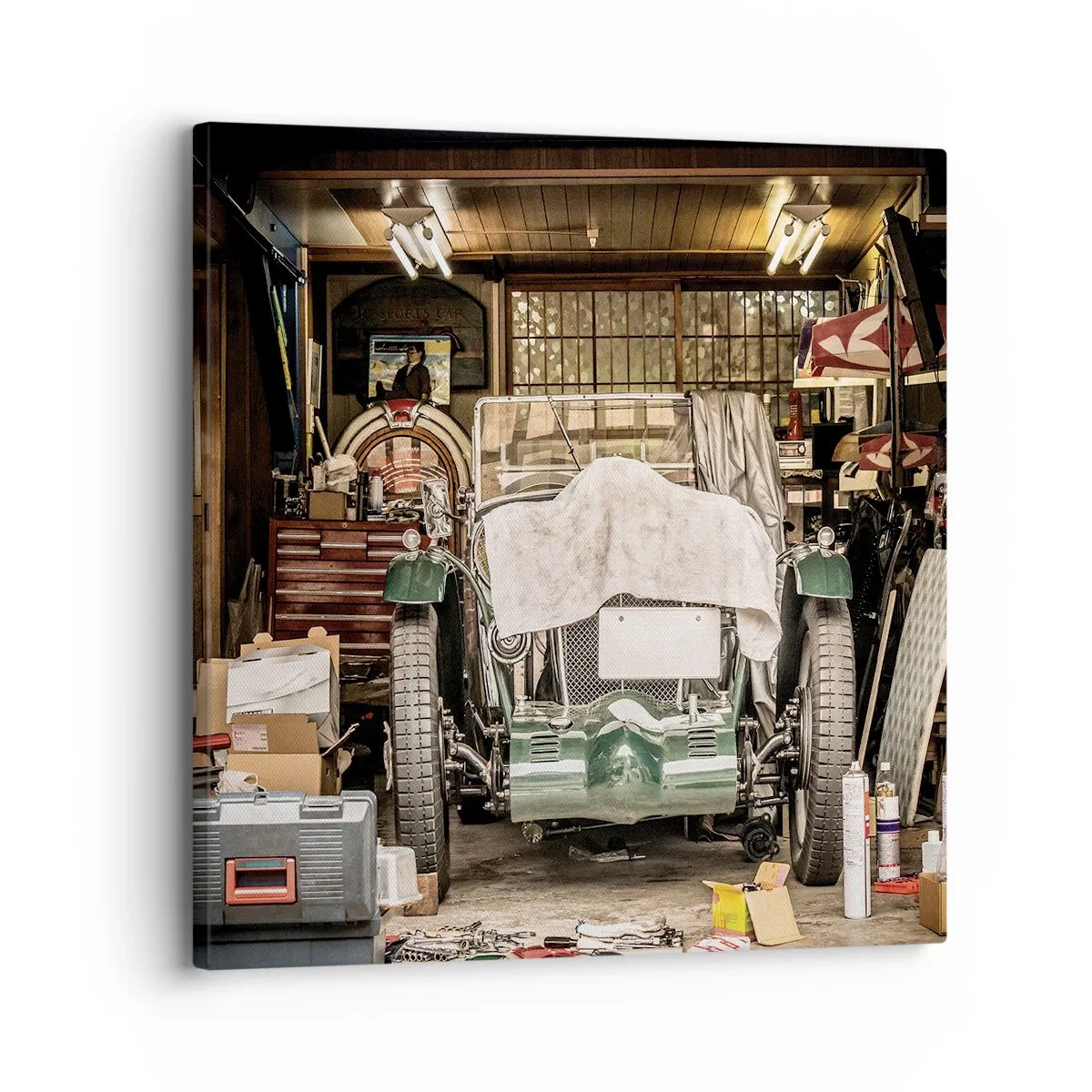 Impression sur toile - Image sur toile - Retour vers le passé - 30x30 cm