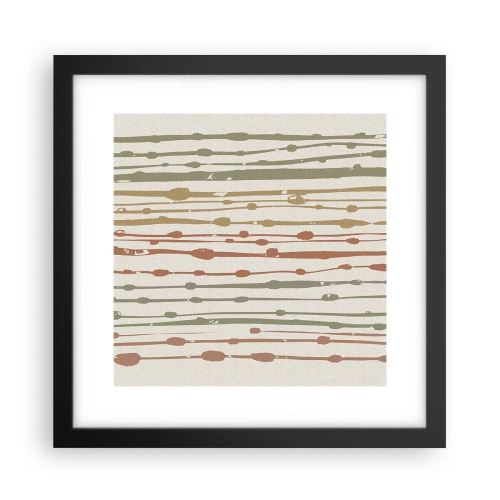 Affiche dans un cadre noir - Poster - Notation musicale des couleurs - 30x30 cm