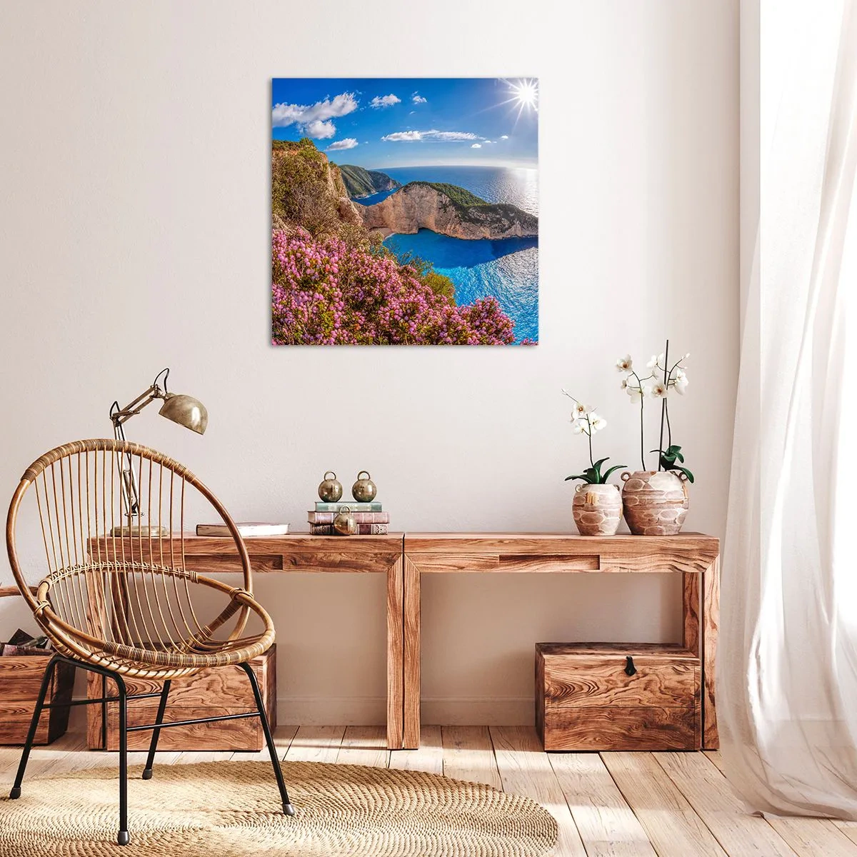 Impression sur toile - Image sur toile - Mes super vacances grecques - 70x70 cm