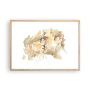 Affiche dans un chêne clair - Poster - A moitié trouvé ? - 70x50 cm