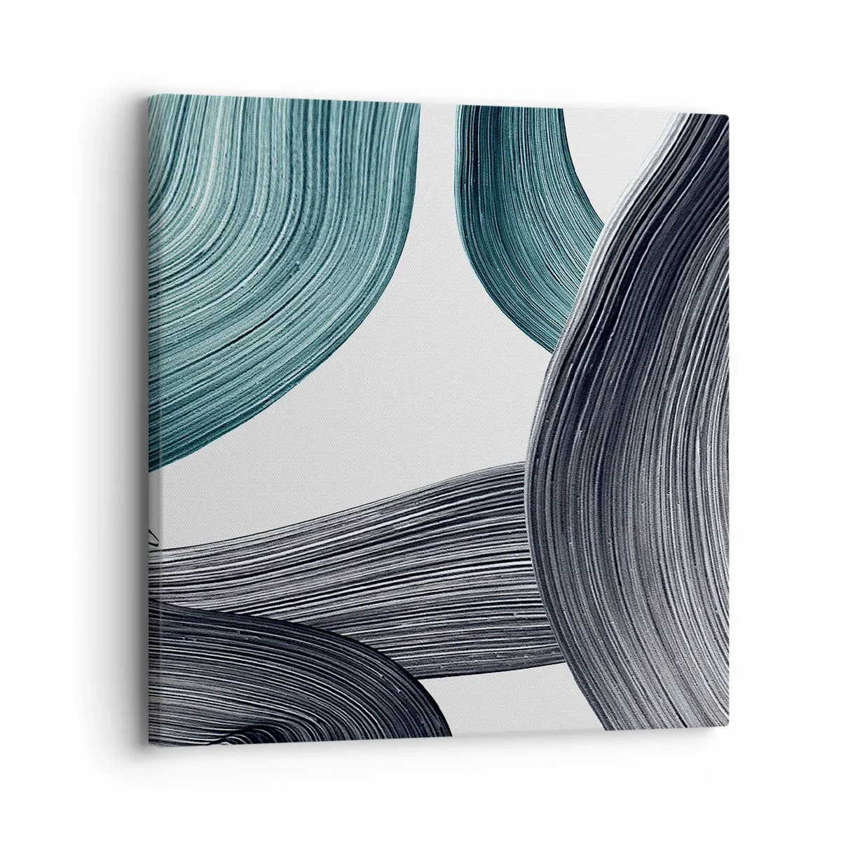 Impression sur toile - Image sur toile - Sentiers émeraude et noirs - 30x30 cm