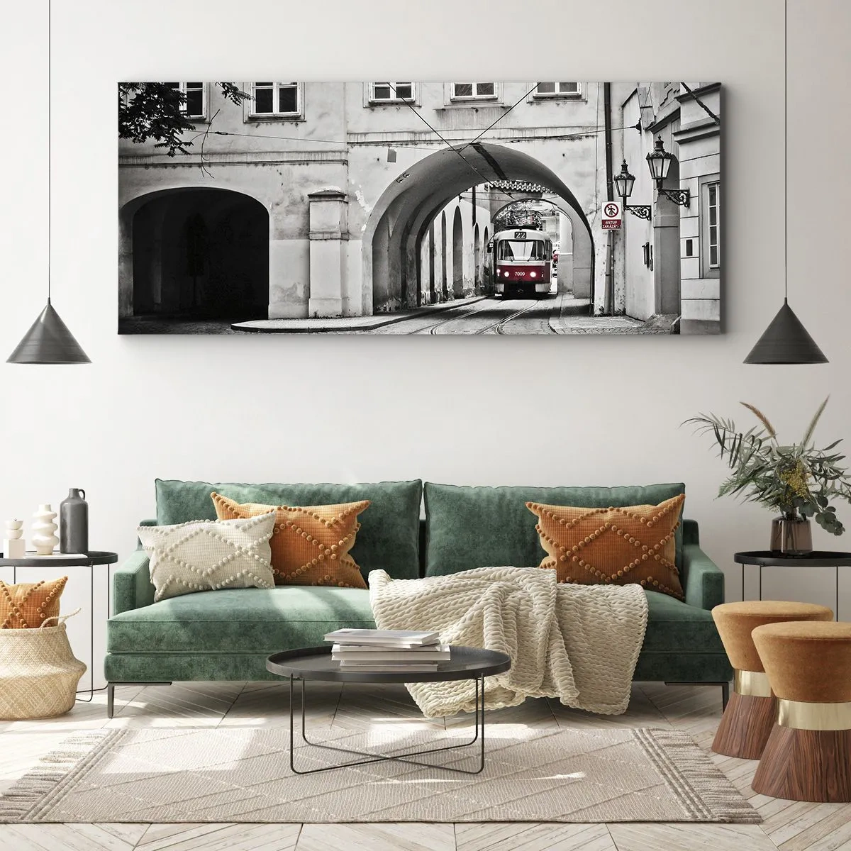 Impression sur toile - Image sur toile - Dans le labyrinthe de la ville - 90x30 cm