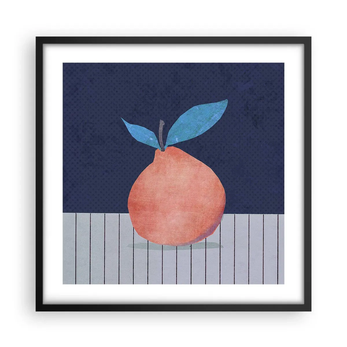 Affiche dans un cadre noir - Poster - Convexité et plan - 50x50 cm