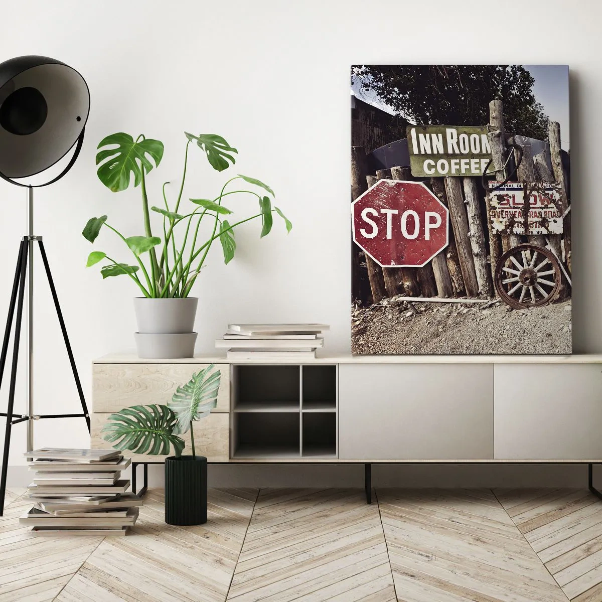 Impression sur toile - Image sur toile - Et le temps s'est arrêté - 65x120 cm