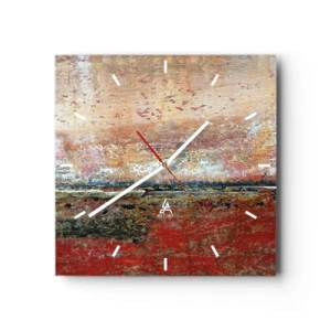 Horloge murale - Pendule murale - Une composition abstraite inspirée de la mer et de la nature. - 30x30cm - C'est peut-être la mer - Décoration murale moderne pour le salon et la chambre ARTTOR