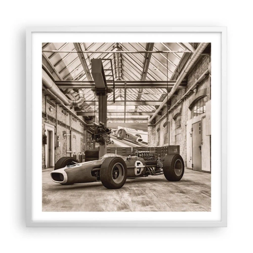 Affiche dans un cadre blanc - Poster - Le repos du guerrier - 60x60 cm