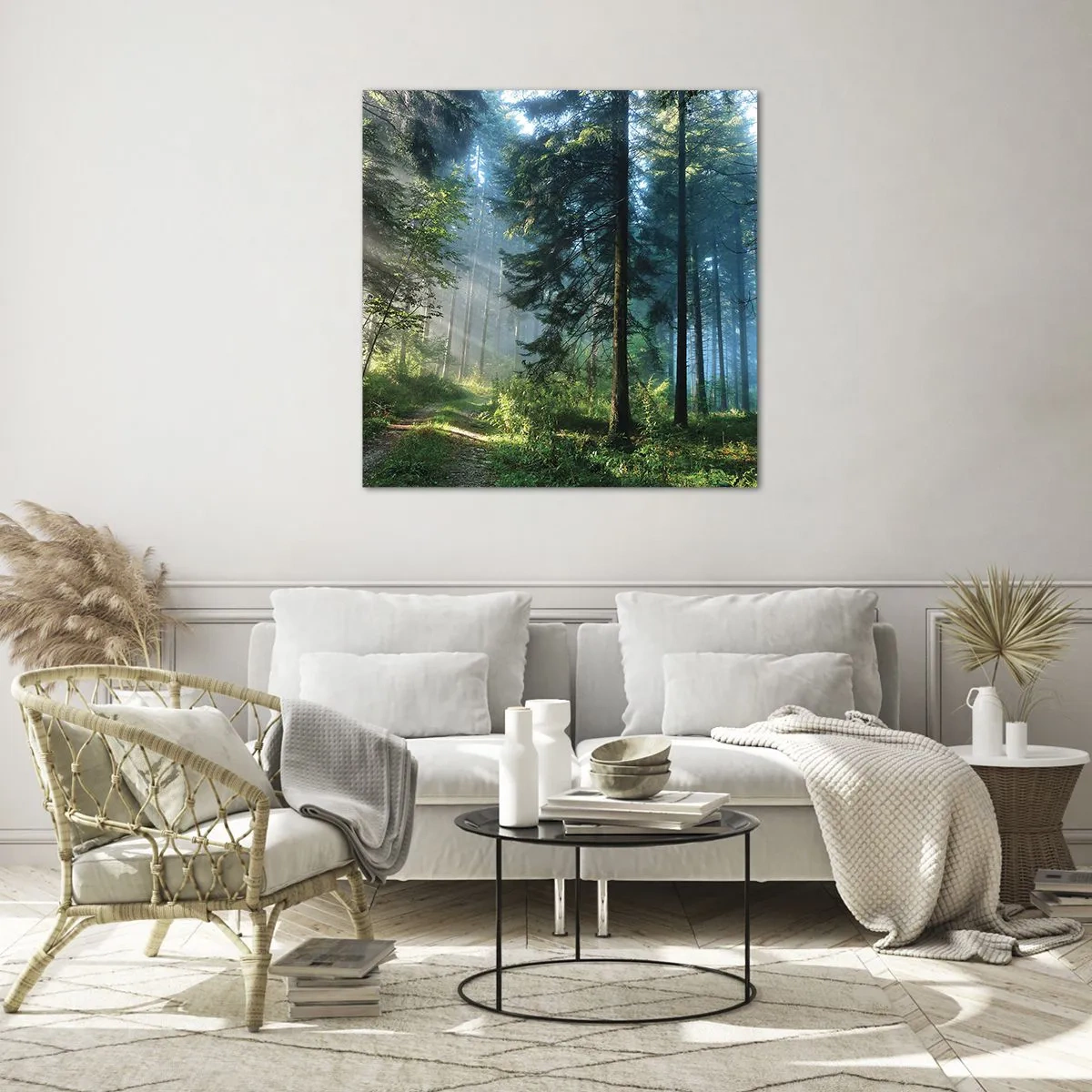 Impression sur verre - Image sur verre - Rayonnant le matin - 50x50 cm