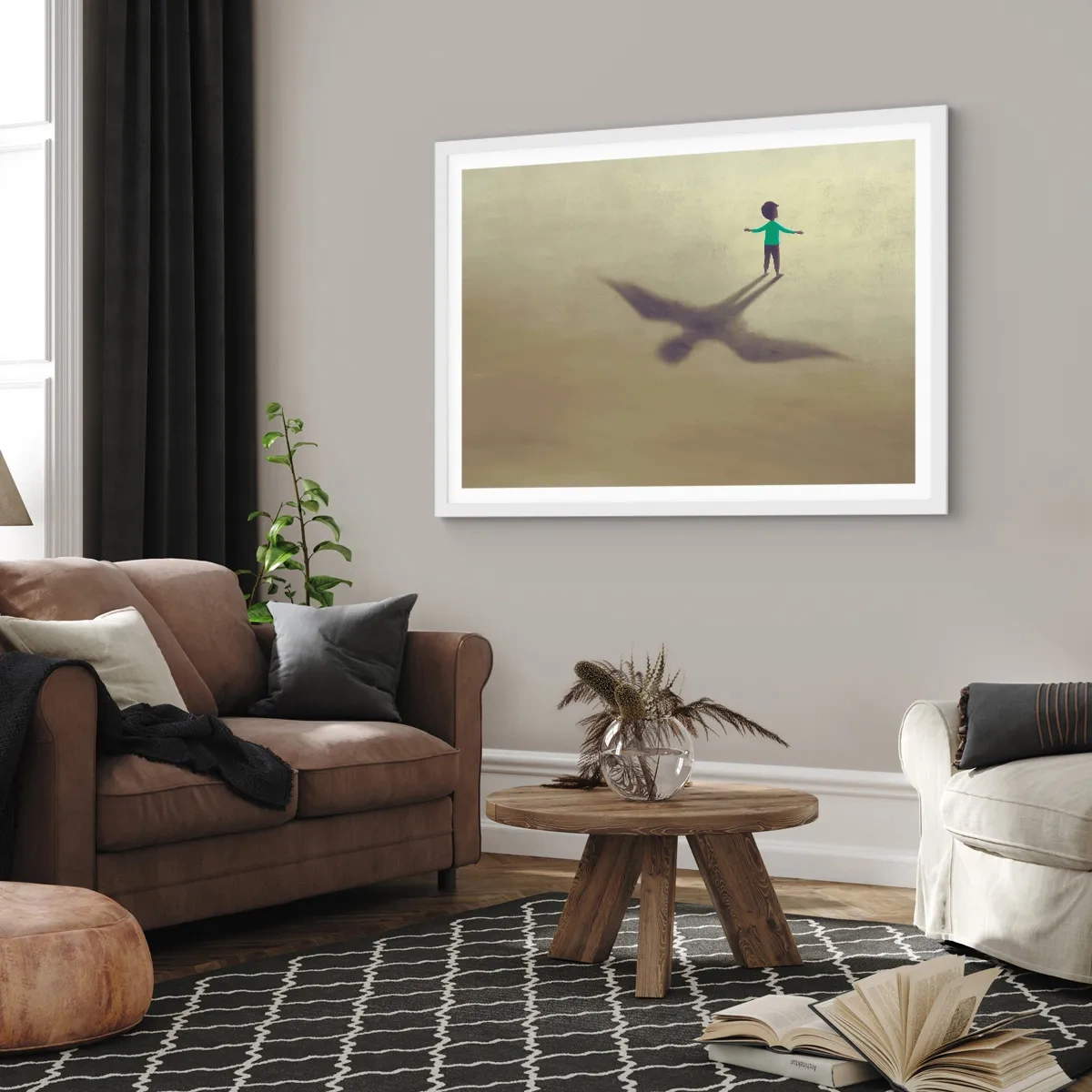 Affiche dans un cadre blanc - Poster - Héros du futur - 40x30 cm