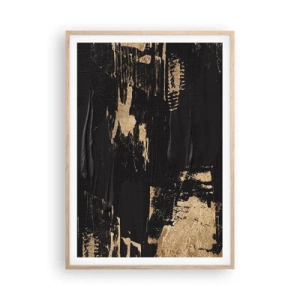 Affiche dans un chêne clair - Poster - Empreinte du toucher - 70x100 cm