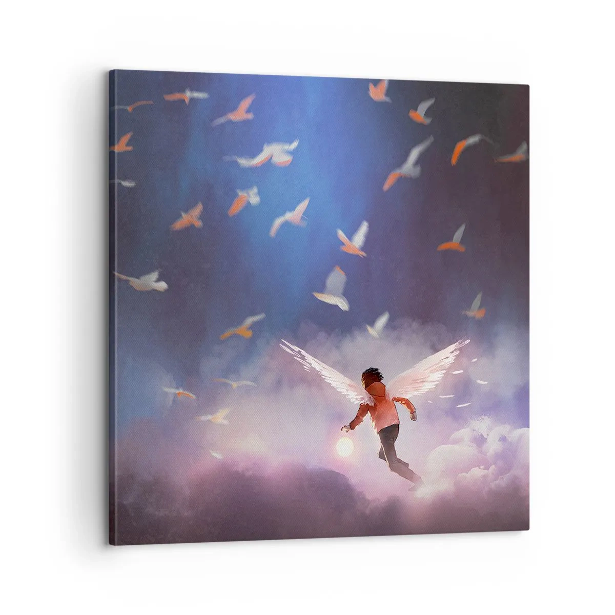 Impression sur toile - Image sur toile - Il faut de l'imagination et du courage - 60x60 cm