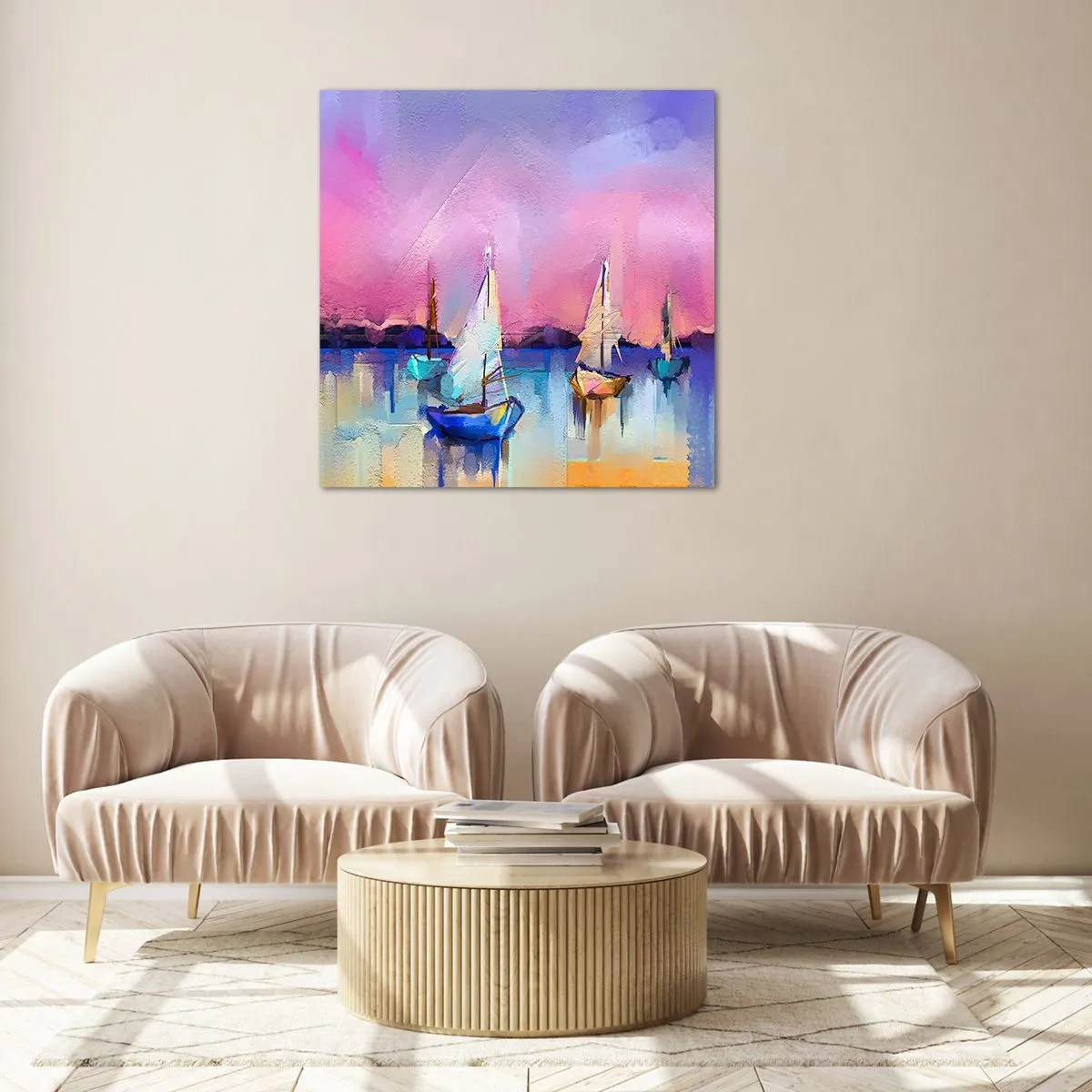 Impression sur verre - Image sur verre - Direction: les eaux larges - 30x30 cm