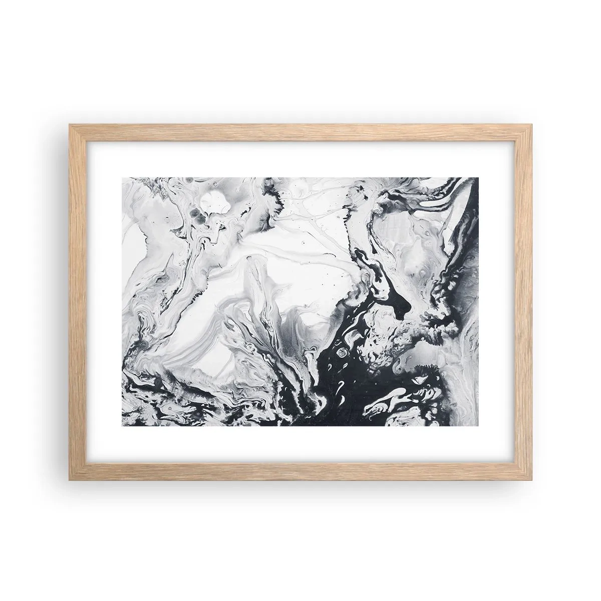 Affiche dans un chêne clair - Poster - Au centre de la Terre - 40x30 cm