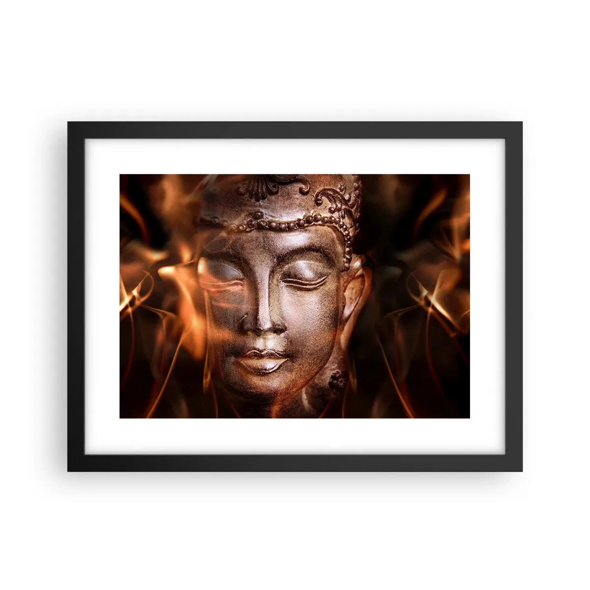 Affiche dans un cadre noir - Poster - Il n'existe qu'ici et maintenant - 40x30 cm