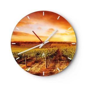 Horloge murale - Pendule murale - Légèrement fruité avec une pointe de soleil - 40x40 cm
