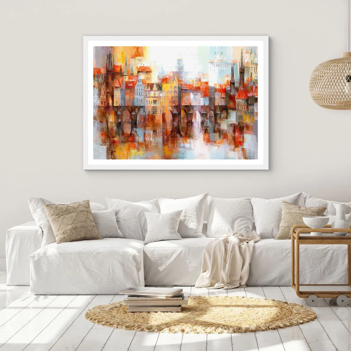 Affiche dans un cadre blanc - Poster - C'est aussi beau sous le pont - 40x30 cm