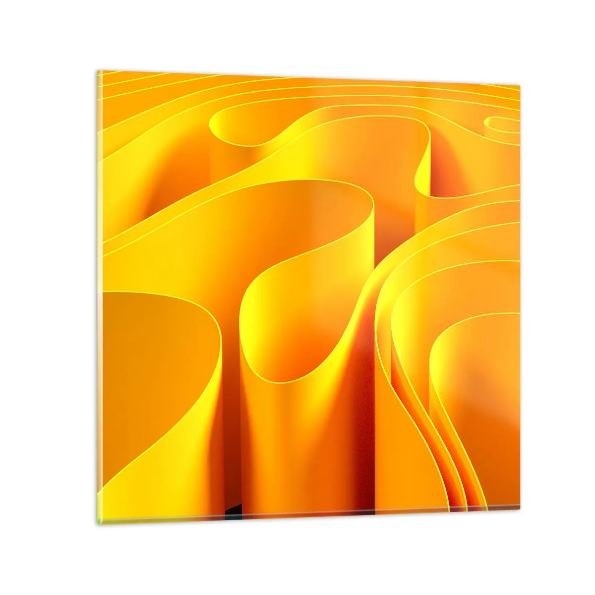 Impression sur verre - Image sur verre - Comme les vagues du soleil - 70x70 cm