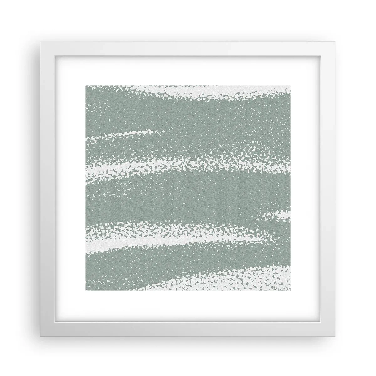Affiche dans un cadre blanc - Poster - Abstraction dans un climat hivernal - 30x30 cm