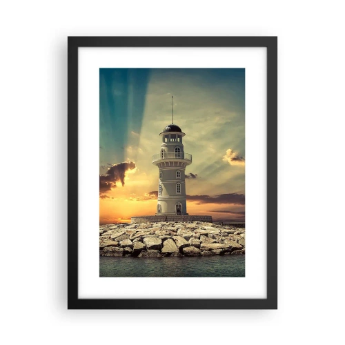 Affiche dans un cadre noir - Poster - Lumière - Bonté - Beauté - 30x40 cm