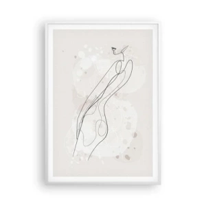 Affiche dans un cadre blanc - Poster - Trompe l'oeil - 70x100 cm