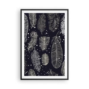 Affiche dans un cadre noir - Poster - Toile de plumes - 61x91 cm