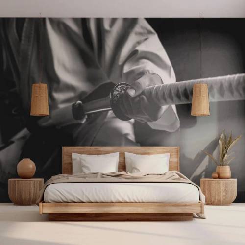 Papier Peint Photo Premium Canvas - Âme de guerrier - épée de samouraï, Japon, Arts martiaux - 400x280 cm