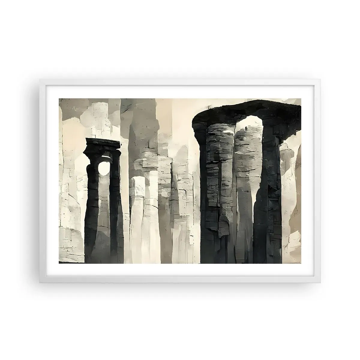Affiche dans un cadre blanc - Poster - La majesté de l'Antiquité - 70x50 cm