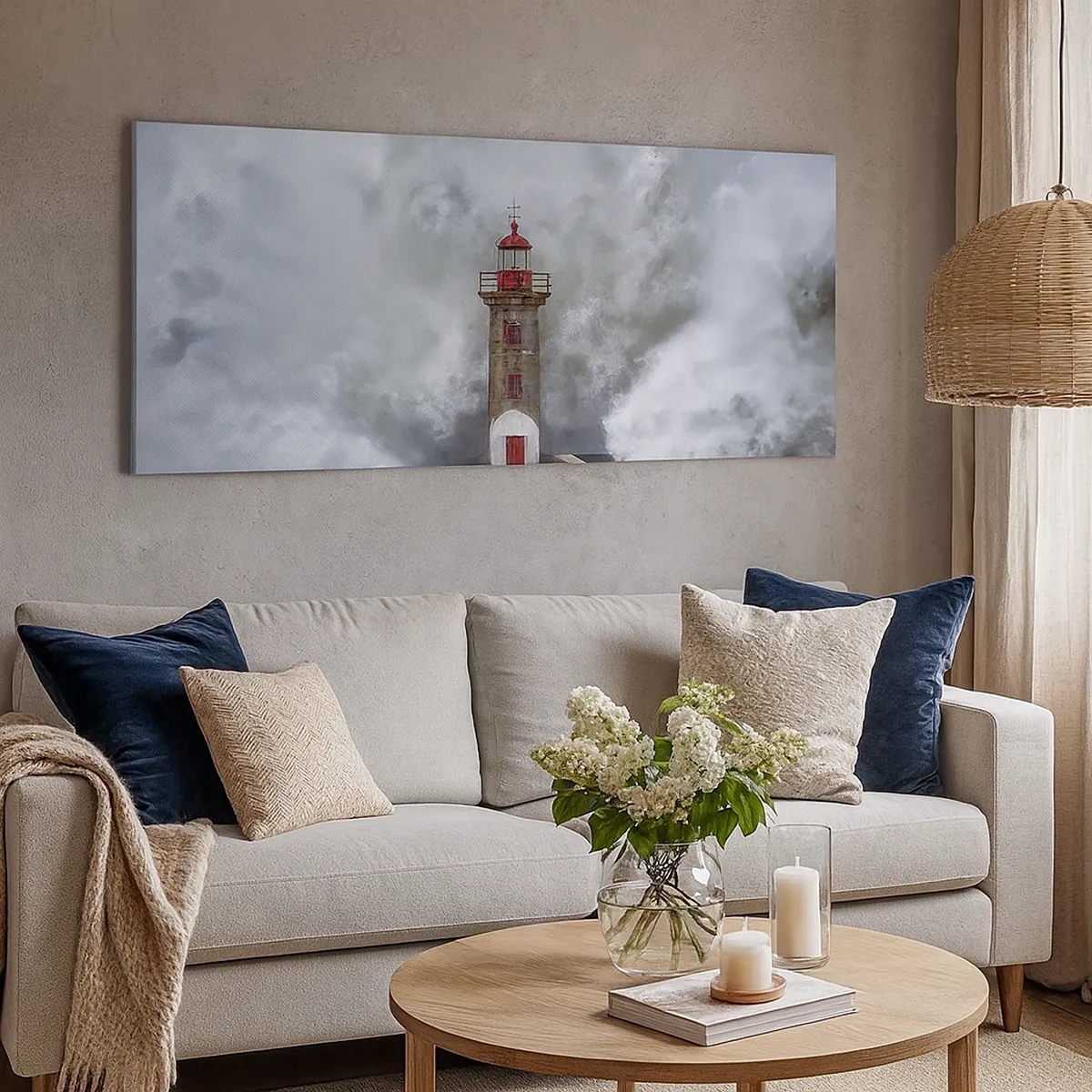 Impression sur toile - Image sur toile - Le rugissement des eaux, le bruit soufflera - 30x30 cm