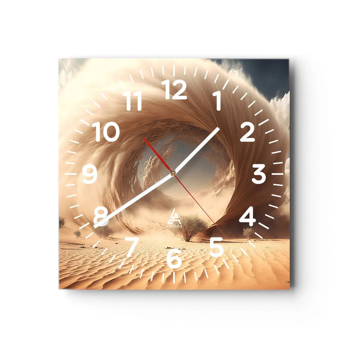Horloge murale - Pendule murale - Portail ouvert - 40x40 cm
