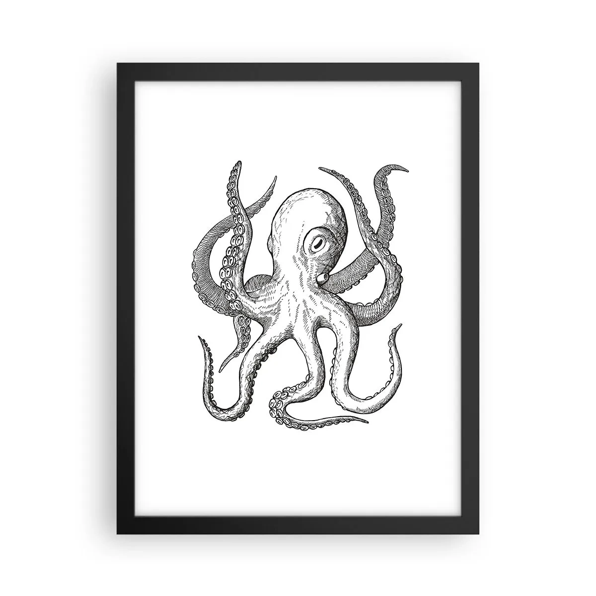 Affiche dans un cadre noir - Poster - Dansant avec les vagues - 30x40 cm